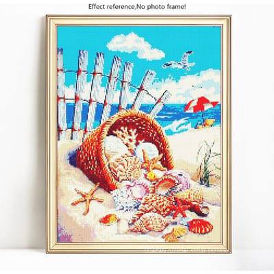 Peinture diamant thème bord de mer, broderie complète 5D à faire soi-même, avec strass, image panoramique, vente en diamant 20X30