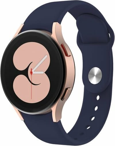 By Qubix - Geschikt voor Samsung Galaxy Watch bandje - Sportbandje 20mm - Donkerblauw - Geschikt voor Samsung Galaxy Watch 7 (40 & 44mm) - Galaxy Watch FE - Galaxy Watch 6 - Galaxy Watch 6 Pro - Galaxy Watch 5 - 5 Pro - Galaxy Watch 4 - 4 Classic