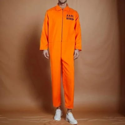 1 ST Cosplay Gevangenisuniform Kostuum Broek Man En Vrouw Jumpsuit Volwassene Oranje Gevangenisuniform Volwassen Halloween Feest Kostuum Prop L brown