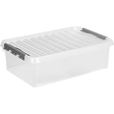 Opbergdoos Sunware Q-line - deksel - sluitclips - L 600 x B 400 x H 180 mm - 32 l