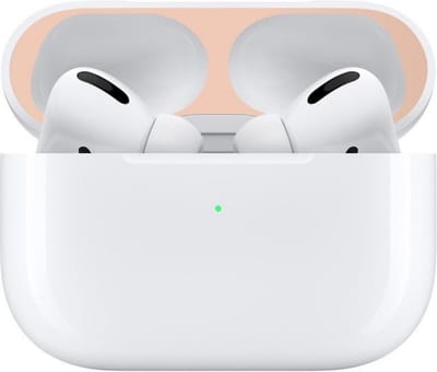 KELERINO. Metalen stofbeschermers geschikt voor Airpods Pro - Hou je Airpods schoon - 2 stuks - Rose Goud