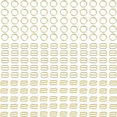 180 Stuks Lingerie Clips voor Verstelbare Beugels, Ondersteunende Sliders voor Bh en Badmode - 8mm (Goud)