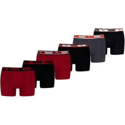 Puma Dual Logo Boxershorts Heren – 6-pack – Katoen met Stretch – Multicolor – Maat S