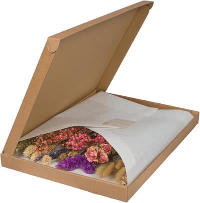 Droogbloemen in Letterbox Multi - Pink