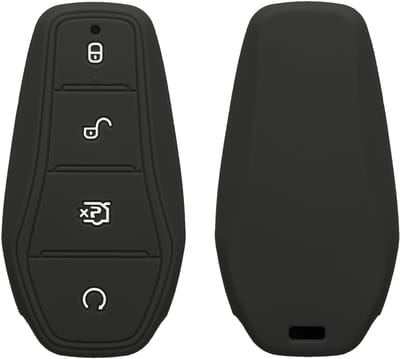 kwmobile autosleutel hoesje geschikt voor BYD Atto 3 / Sealion / Han / Tang / Dolphin / Seal hoes - TPU autosleutel behuizing - Beschermende auto sleutel case - Sleuteletui in mat zwart