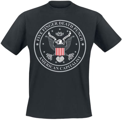 Five Finger Death Punch American capitalist Heren T-shirt - zwart - S