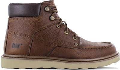 CAT Caterpillar BYRON Boots - Heren Laarzen Mokassin Schoenen Leer Bruin P723602 , Maat: EU 40 UK 6