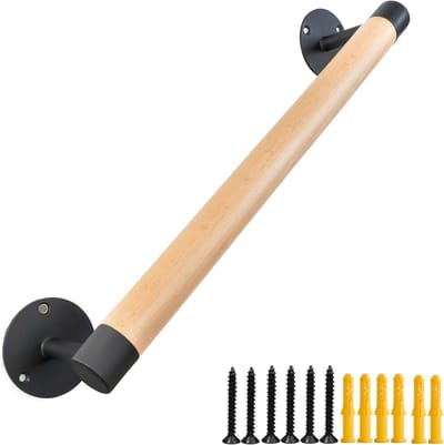 Houten Trapleuning voor Binnenwandbevestiging, 45,7 cm Veiligheidssteun