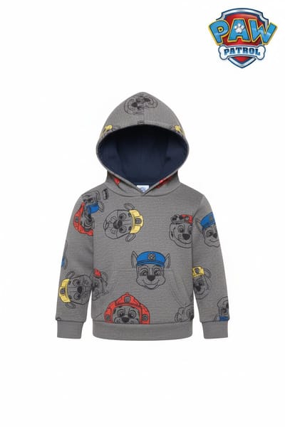 PAW Patrol – Hoodie Jongens – 100% Katoen – Maat 86/92 – Grijze Capuchontrui – Chase, Marshall & Rubble – Sweater Kinderen – Paw Patrol Trui – Jongens Trui – Winter Kleding – Daily Wear – TV-Helden – Comfortabele Fit – Populaire Kindertrui