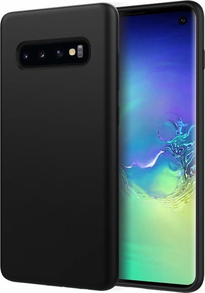 ShieldCase silicone case geschikt voor Samsung Galaxy S10 - silicone back cover - bescherming tegen vallen & stoten - zwart
