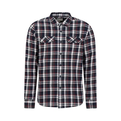 Mountain Warehouse Heren Overhemd met lange mouwen in molton (Blauw)