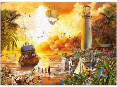 Legpuzzel Volwassenen - Hobby Puzzel - Ontspanning Thuis - Unieke Vormen - 1000 Stukjes - Vuurtoren