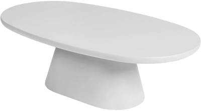 Salontafel Tavira ovaal betonlook 120 x 70 cm cement ecru
