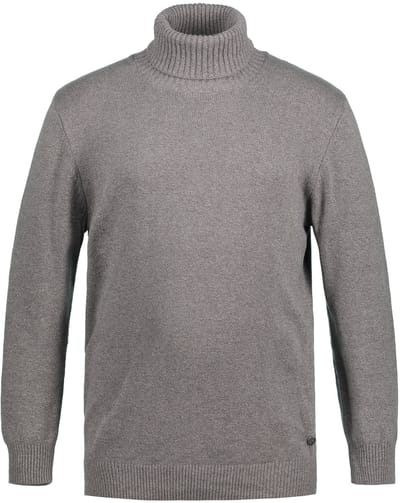 JP 1880 - Heren - Coltrui breigoed - Grijs melange - Maat 7XL