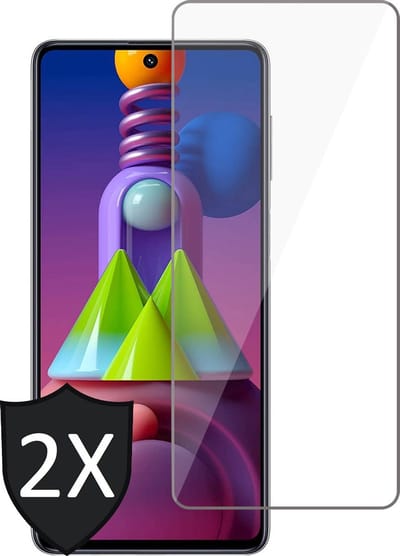Screenprotector geschikt voor Samsung Galaxy M51 - Gehard Glas Beschermglas Tempered Glass Screen Protector - 2 Stuks