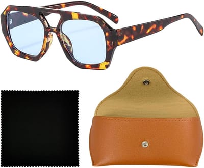 Glazen, Opbergdoos en Doek voor Zonnebrillen - Retro en Irreguliere Zonnebrillen voor Dames en Heren, Stijlvolle en Tijdloze Opties