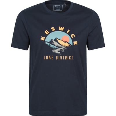 Mountain Warehouse Heren Keswick Korte Mouwen T-Shirt (Marineblauw)