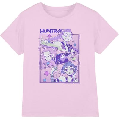 K-Pop Demon Hunters Kinderen/Jongens Huntr/X Anime T-shirt (Lichtroze)