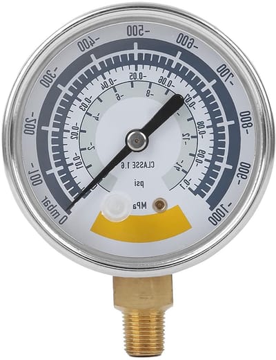 Precisie Vacuummeter voor Drukmeting tot -200 Mbar - 13x10x3 cm, Ideaal voor Vacuümpompen en Professioneel Gebruik