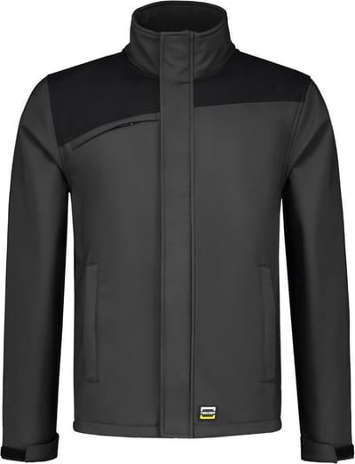 Tricorp Softshell Bicolor Naden 402021 - Mannen - Donkergrijs/Zwart - 3XL