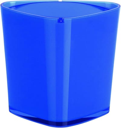 Afvalbak Acryl - Prullenbakje Toilet - Kleine Ruimtes - Stijlvol Design - 14.5 x 10 cm - Blauw