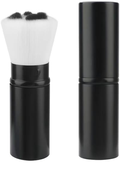 Intrekbare make-upkwast - Make-upkwast - Zwarte kattenpootkwast voor highlighter, blush, bronzer en poeder