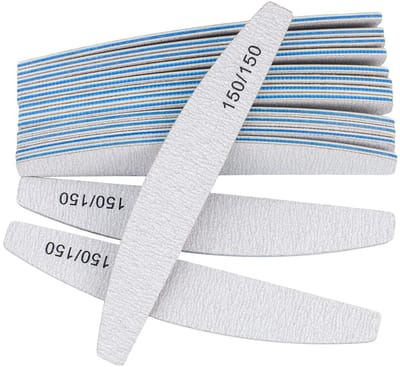 Dailygoods- Nagelvijlset 15 Stuks - Dubbelzijdige Nagelvijlen - Wasbare Nagelvijlen - Nagelstyling Gereedschap - Blauw 150/150 - Licht Vervormbaar