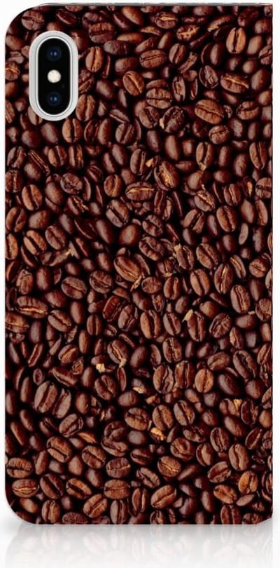 Apple iPhone Xs Max Flip Style Cover Koffiebonen