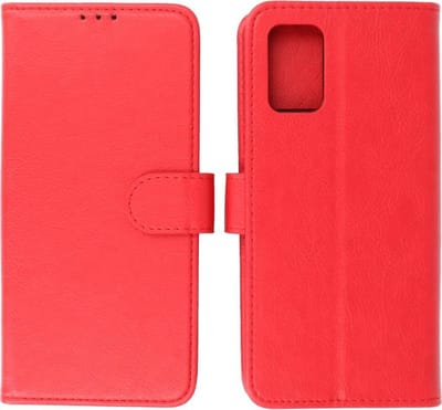 Hoesje Geschikt voor Samsung Galaxy A02s - Book Case Telefoonhoesje - Kaarthouder Portemonnee Hoesje - Wallet Cases - Rood