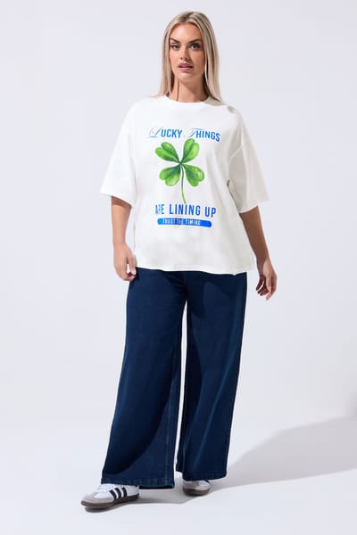 Limited Collection Wit Lucky Things Are Lining Up Tshirt Size 42