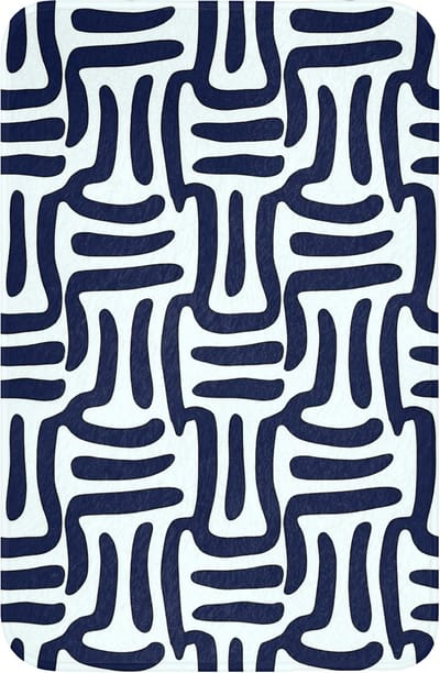 WC mat 40x60 cm - Antislip - Abstract - Modern - Blauw - Toiletmat - Vloermat - Douchemat - Toilet tapijt - Toiletmatten