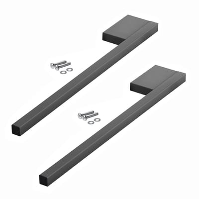 SOTECH 2 x aluminium handdoekhouder PARAT II (390 x 60 x 15 mm, BA 40 mm, zwart mat) Handdoekhouder voor kastmontage