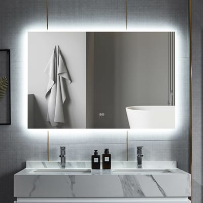 Vestland - LED Rechthoekige Badkamerspiegel - Anti-condens - 3 LED standen - 140 (B) x 80 (H) CM