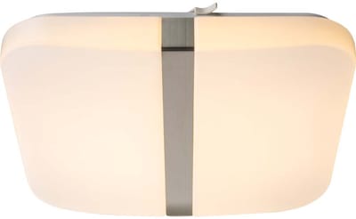 LED plafondlamp chroom woonkamer plafondlampen eetkamer, vierkant, 28 watt 1000 lumen 3000 Kelvin, LxBxH 33,5x33,5x6,7 cm