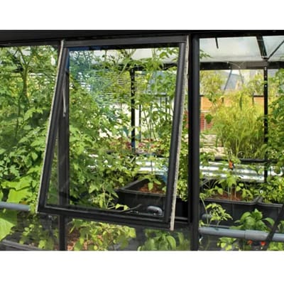 Vitavia Zijraam H Aphrodite/athena Aluminium Zwart En Kristalhelder Veiligheidsglas 87,6x55,4cm