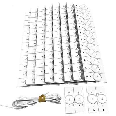 Perles de lampe SMD 3V avec filtre à lentille optique pour la réparation de téléviseurs 32-65 LED avec lumière LED de fil de 2M 100pcs with 2M wire