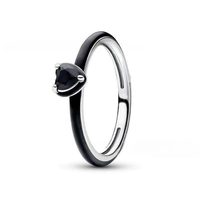 KoperFijne Dunne Band Ring Kleurrijk Emaille Hart Zirkonia Stapelbare Vinger Sieraden voor Vrouwen 6