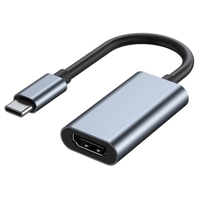 Oneay USB 3.1 Type-C naar HDMI adapter – 4K 60Hz videoconverter voor pc, laptop en mobiele telefoon – Grijs