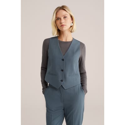 We Fashion Gilet Greyish Green Size: 40 | Vests Outlet | Dames | Grijs