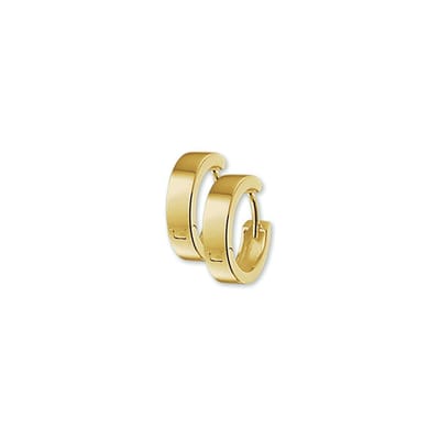 The Jewelry Collection klap-oorringen 4,0 mm Vlak - Geelgoud (14 Krt.)