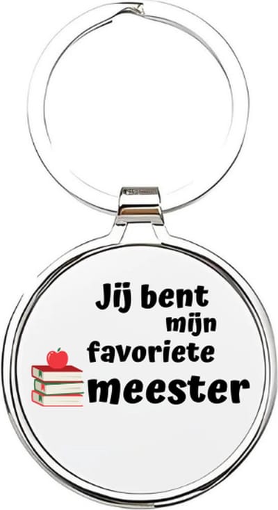 Akyol - jij bent mijn favoriete meester Sleutelhanger - Meester - de leukste meester - meesters - leraar - basisschool meester - docent - onderwijzer - basisschool - middelbareschool leraar - afscheidscadeau voor een meester - 4 x 7,5 CM