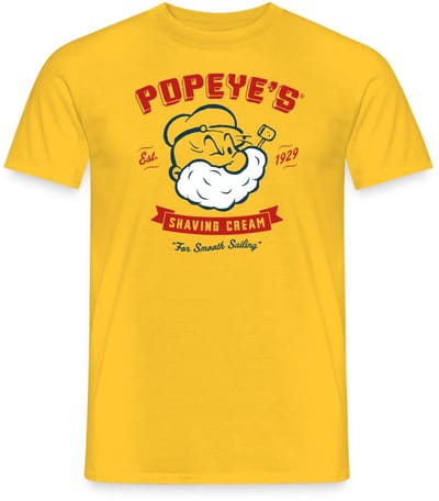 Popeye's Shaving Cream For Smooth Sailing T-Shirt Heren
