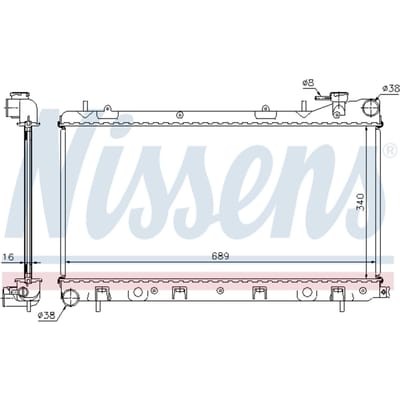 Radiator, motorkoeling NISSENS 67704A