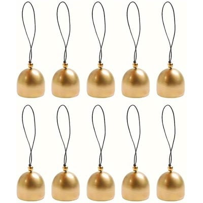 Lot de 10 cloches décoratives de Noël vintage pour carillon à vent, décoration de fête de Noël, pour chiens et chats