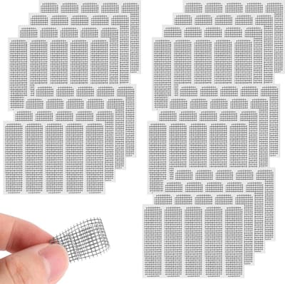 Reparatieset Horren - Plakstrips Raam - Insecten Buiten - Zelfklevend - 100 Stuks - Grijs
