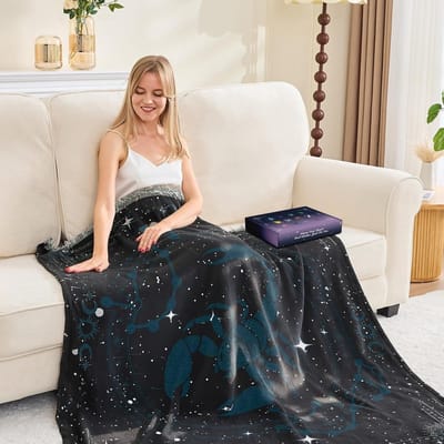 Astrologie Deken Schorpioen Plaid voor Bed en Bank – Gotische Throw voor Verjaardag en Feestdagen 150×130cm