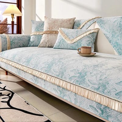 Antislip Jacquard Lederen Bankhoes Bankkussen Universeel Zitkussen voor Alle Seizoenen Licht Luxe Modern Rugleuning Handdoek 70x70cm 1pcs