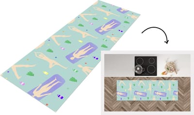 Keukenloper - Loper keuken - Yoga - Patronen - Zen - 150x50 cm - Keukenloper vinyl
