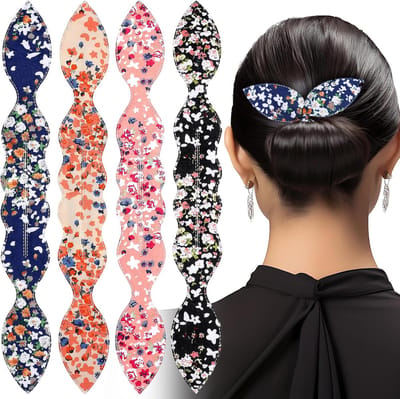 4 Stuks Haar Knopjes Maker voor Franse Twist en Snelle Haarstyling Accessoires