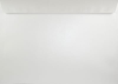 Metallic (parelmoer) witte enveloppen A4 - 229 x 324 mm - 10 stuks - HK zelfklevend met plakstrip - 120 gram - Majestic - Netuno